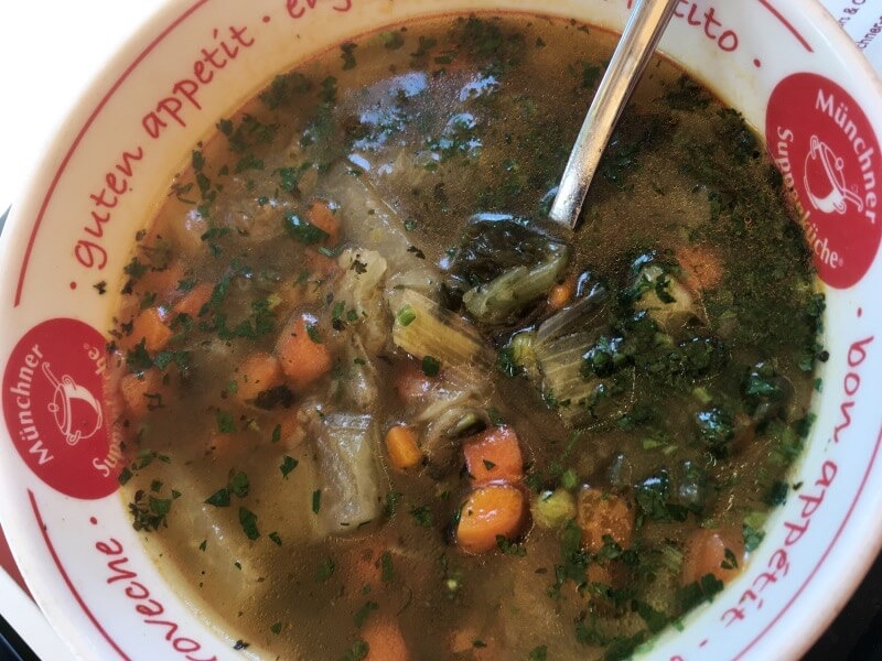 Filling veggie soup