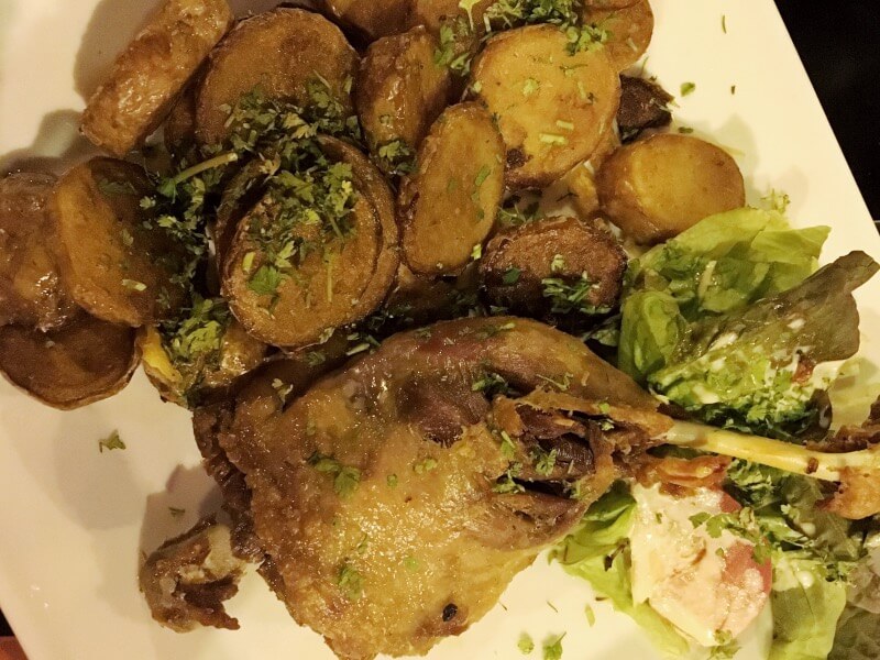 Duck confit is their signature dish.
