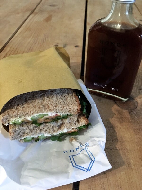 Sandwich and coffee