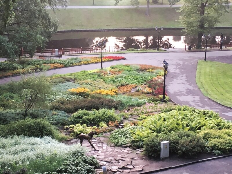 Garden view from Bastion Hill