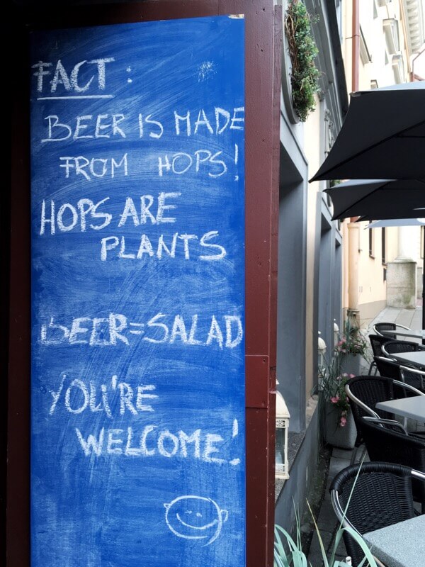 Beer is salad.