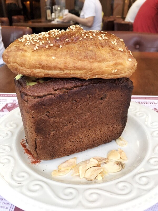 Soup with bread lid