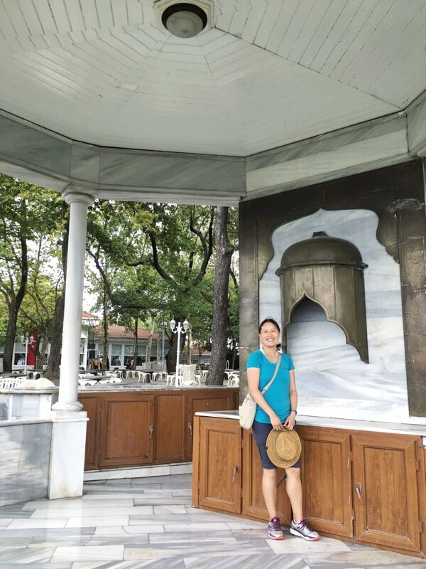 Inside the gazebo