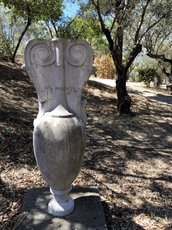 Ornate funerary vase