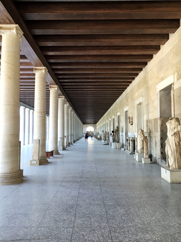 Entry hall with statues