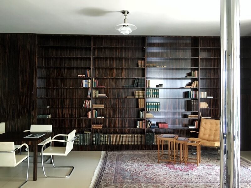 Bookcase and reading area
