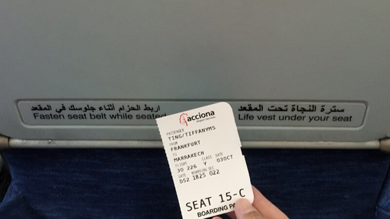 Arabic on the seats