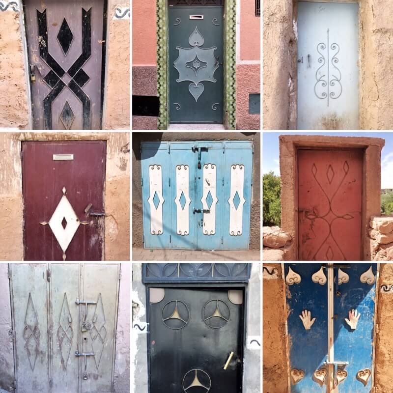 Doors with designs