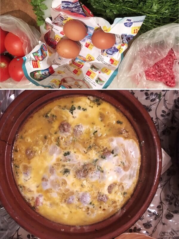 Kefta and eggs